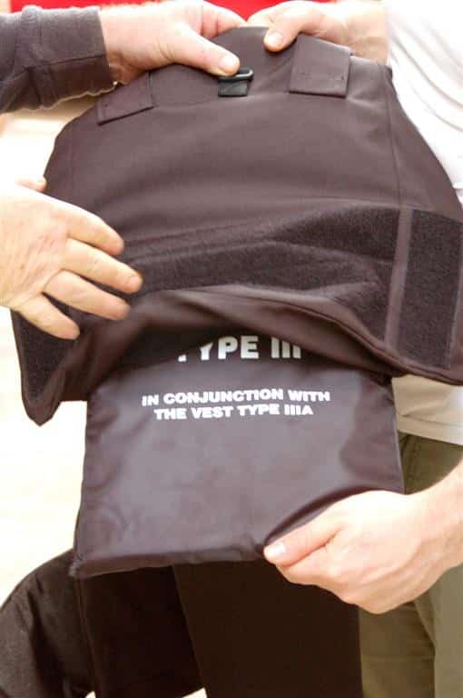 Ceramic Plate Protection Level IV (4) in conjunction with Body Armor level III-A 2