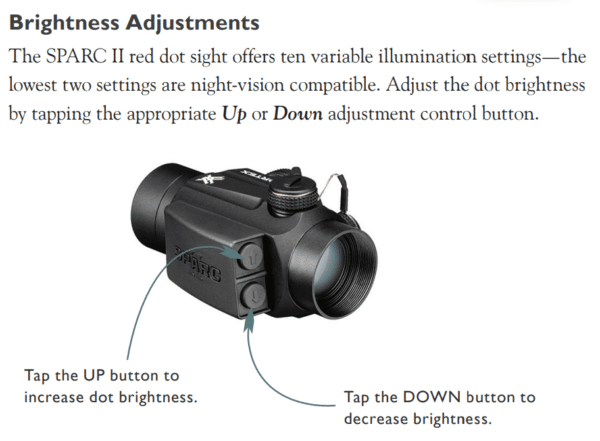 SPC-402 Vortex Optics SPARC II 2 MOA Bright Red Dot 9