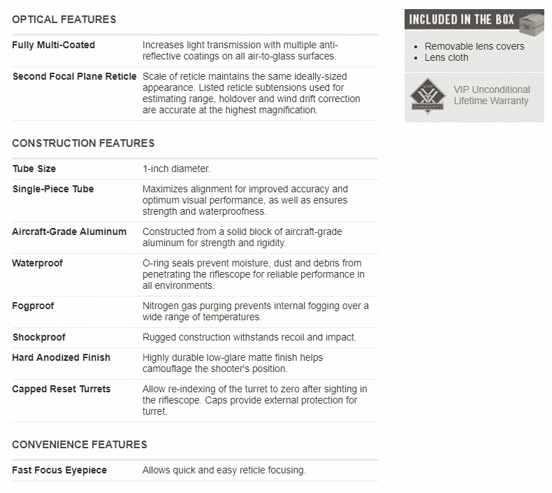 CF2-31003 Vortex Optics CROSSFIRE II 2-7X32 Rifle Scope with Dead-Hold BDC Reticle (MOA) 9