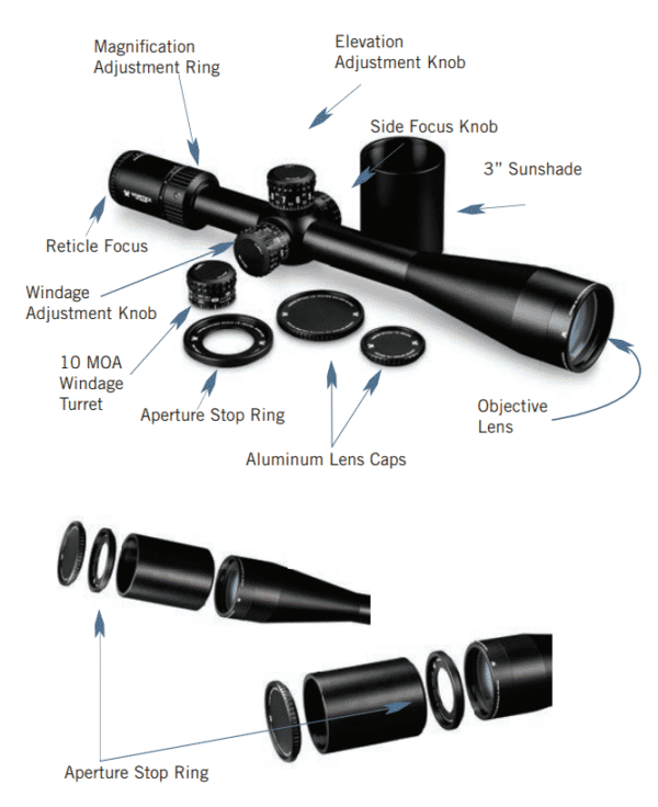 TCS-1503 Vortex Optics Golden Eagle® HD 15-60X52 ECR-1(MOA) Riflescope 3