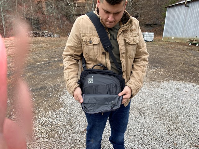 Marom Dolphin Lackrif Concealed Carry Shoulder Bag For Men and