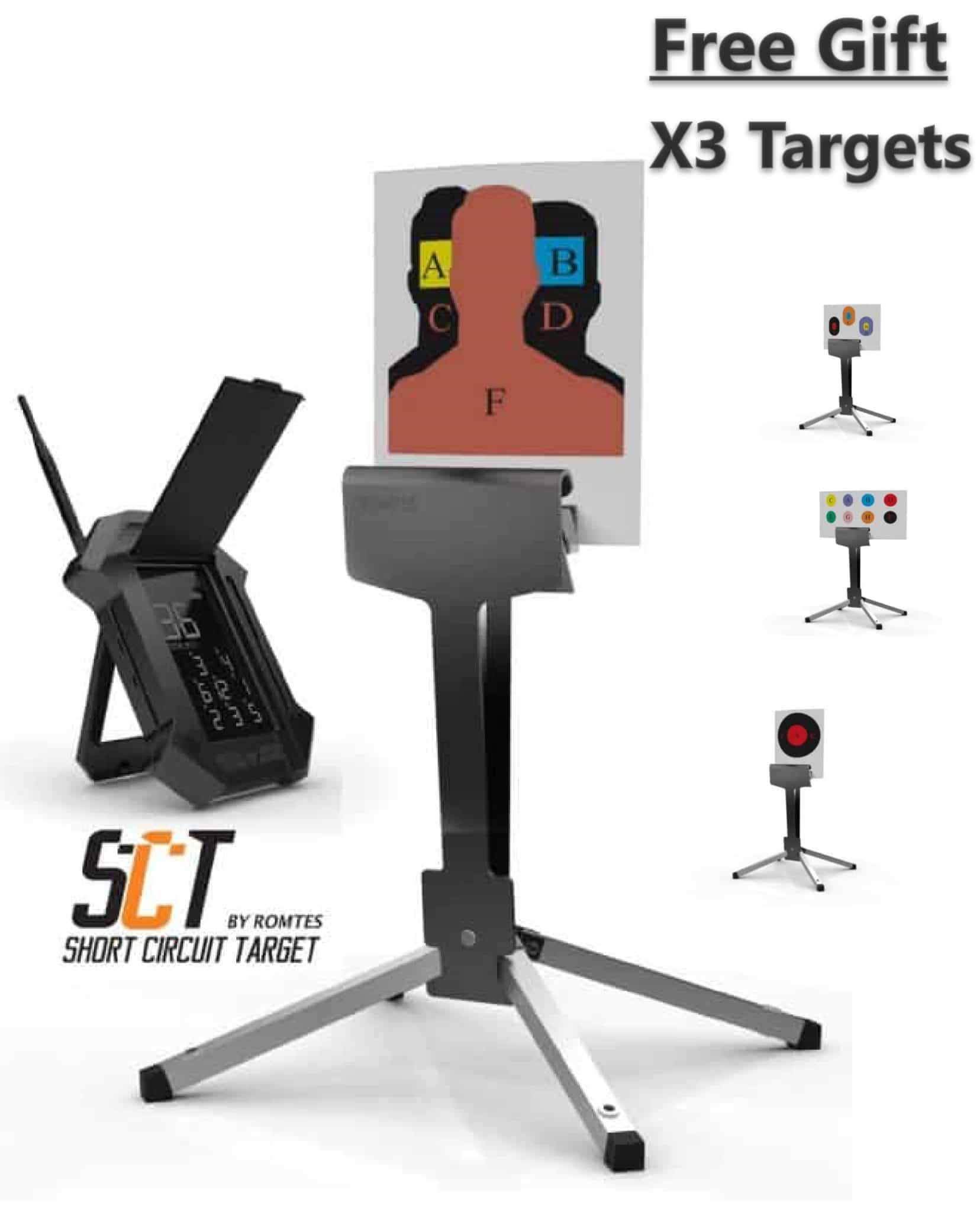 SCT PRO Romtes Technologies Wireless Range Target System - Fully Mobile Armor Prot...