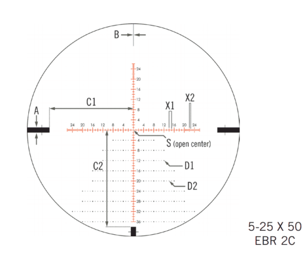 Vortex Optics PST-5258 Gen II 5-25x50 FFP Riflescope EBR-2C MRAD Reticle | 30mm Tube | Tactical Turrets 8