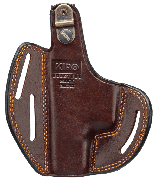 KIRO "TB Casual" Gen 2 Two Slot Belt Slide with Thumb Break Leather Holster 3