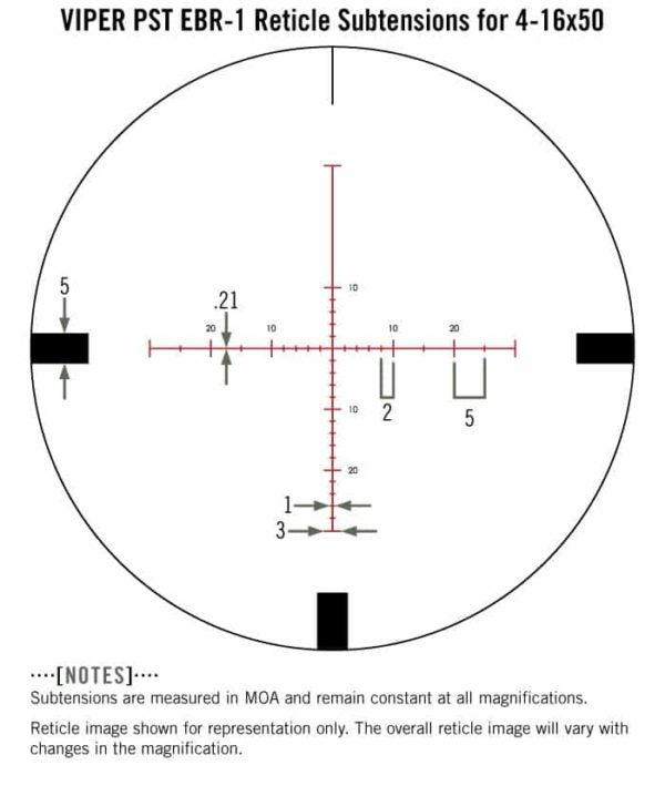 PST-416F1-A Vortex Optics VIPER PST 4-16x50 First Focal Plane Rifle Scope with EBR-1 (MOA) Reticle 5