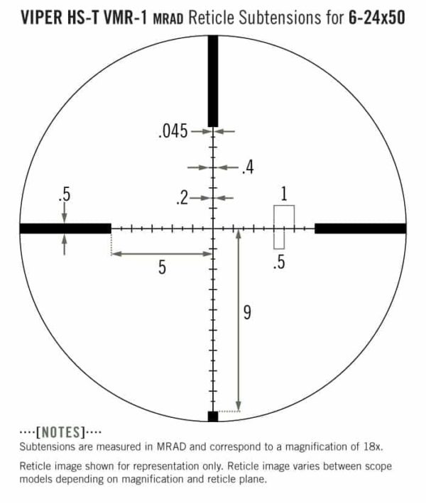 VHS-4310 Vortex Optics VIPER® HST™ 6-24x50 Riflescope with VMR-1 Reticle (MRAD) 7