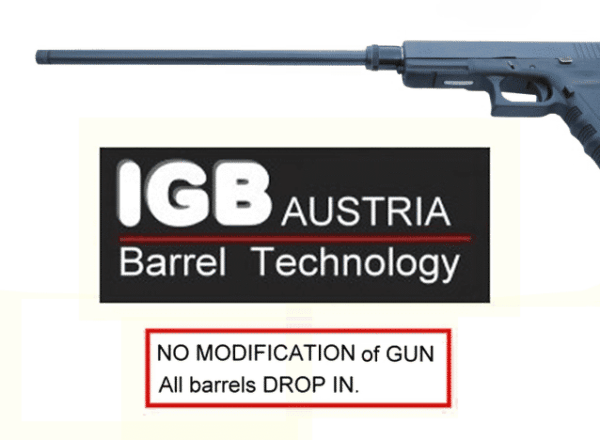 Glock Gen 5 Barrels 10" Made By IGB Austria - Match Grade Hexagonal 10" Threaded Barrel For .40S&W Calibers 4