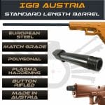 Gen 3 & 4 Glock Threaded Barrel & Fluted Barrel Standard Length - Match Grade Polygonal Profile by IGB Austria 1 Standard Threaded Barrel Polygonal Main (1)