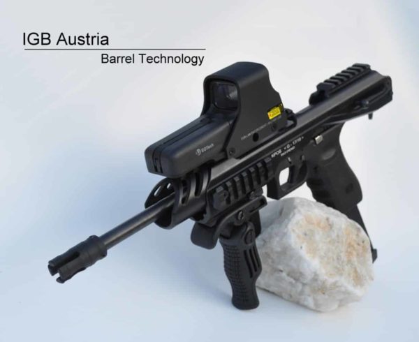 Gen 3 & 4 Glock 10" Barrels IGB Austria Match Grade Polygonal Profile 10" Threaded Barrel For 9mm & .357sig Calibers 7