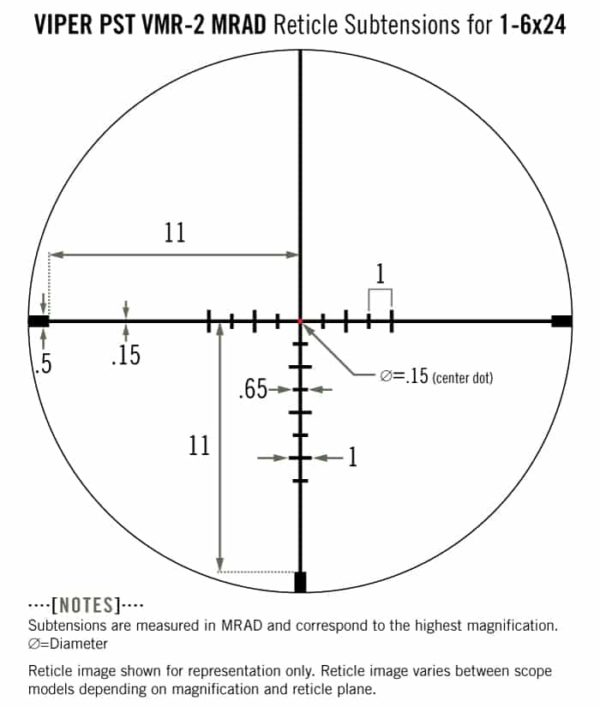 PST-1607 Vortex Optics Viper PST Gen II 1-6x24 Riflescope with VMR-2 Reticle (MRAD) - Slightly Used 5