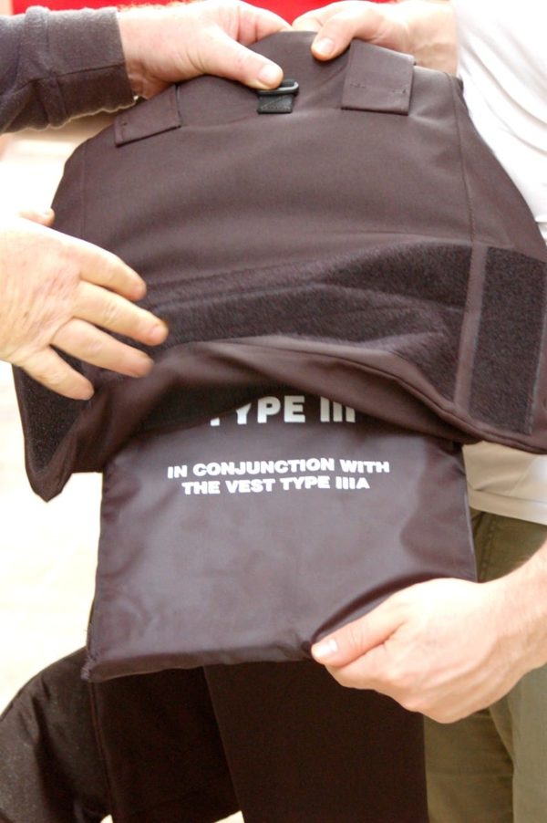 External Body armor protection level III-A with option for detachable add-ons 3