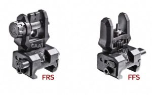 FFS + FRS CAA Picatinny Front flip-up sight + Low profile rear flip-up sight