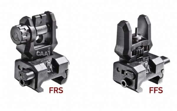 FFS + FRS CAA Picatinny Front flip-up sight + Low profile rear flip-up sight 1