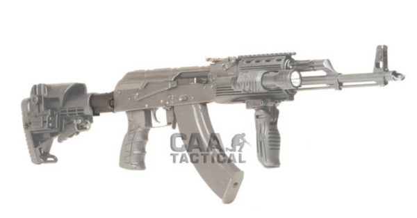 AKTS AK47 Stamped Receiver 6 Position Aluminum Tube w storage accepts M4 Carbine Stock 3