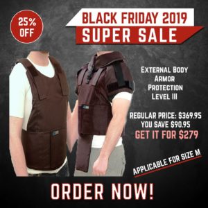 Black Friday 2019 YRSinc - External Body armor protection level III-A with option for detachable add-ons(YRS) 3