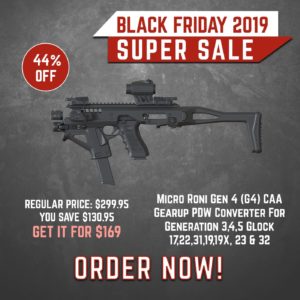 Black Friday 2019 YRSinc -Micro Roni Gen 4 (G4) CAA Gearup PDW Converter for Generation 3,4,5 Glock 17,22,31,19,19X, 23 & 32 (YRS) 3