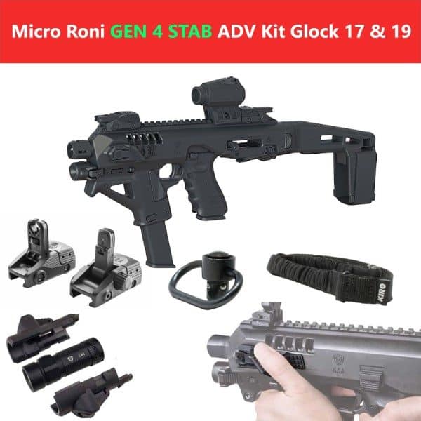 CAA Gearup PDW Converter Micro Roni X Stab Gen 4 Advanced Kit with Extended Stabilizer Stock 1