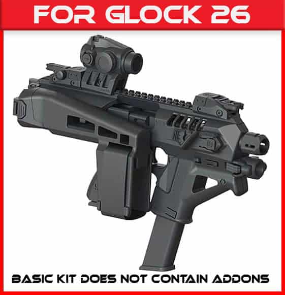 Micro Roni Glock 26 / 27 Stabilizer Gen 4 / Gen 4 X CAA Industries NEWEST PDW Conversion Kit - MCK is not a CAA Israel product! 1