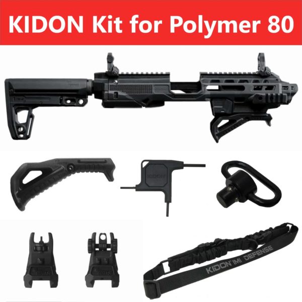 IMI Defense KIDON Innovative Pistol to Carbine Platform for Polymer 80 Frames (P80) 1