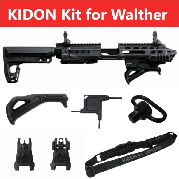 IMI Defense KIDON Innovative Pistol to Carbine Platform for Walther PPQ 5″, 4″: 9mm/.40/.45 Calibers 1