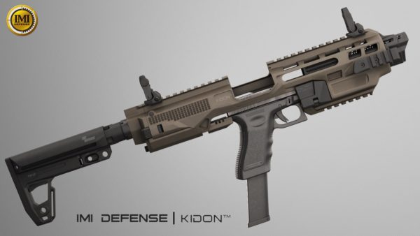 IMI Defense KIDON Innovative Pistol to Carbine Platform for Glock 17,19,22,23,25,29,30,31,32,36,38 Gen 3, 4 & 5 and Honor Guard 19