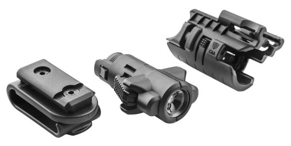 MLA CAA Gearup 4 in 1 Modular Flashlight Adapter - Attaches to the Belt, Pistol Mounted, Hand Held and Fits Micro Roni 8