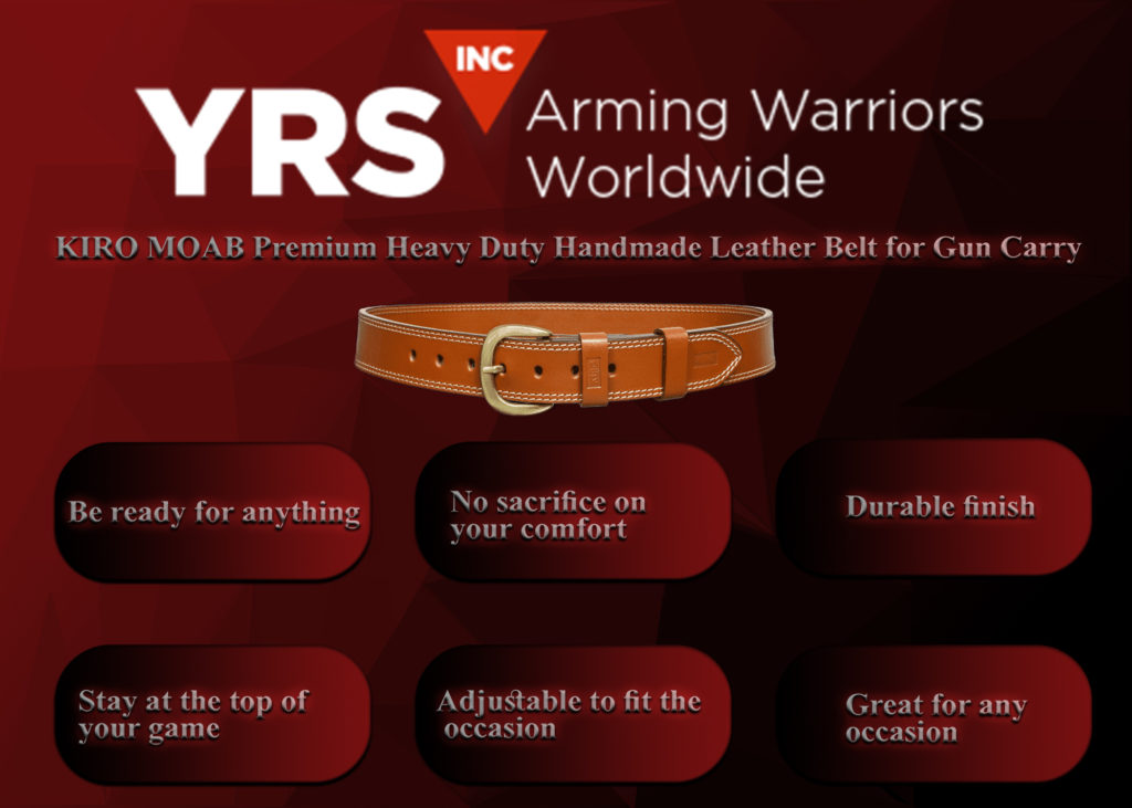 MOAB Premium Heavy Duty Handmade Leather Belt for Gun Carry