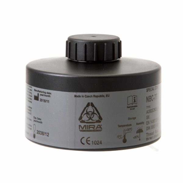 CBRN Gas Mask Filter - Protects Against CBRN Agents, Industrial Toxic Gases and More (MIRA Safety NBC-77) 1