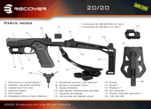 Recover Tactical 20/20 Stabilizer Conversion Kit for Glock 17,19