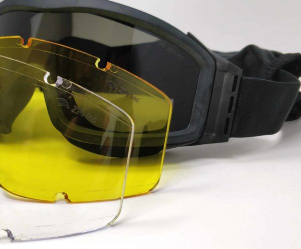 KIRO Goggle for Shooting and Tactical Environments with 3 Types of Lenses 5