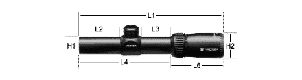 CF2-31037 Vortex Optics CROSSFIRE® II 1-4X24 V-Brite (MOA) Reticle | 30 mm Tube Riflescope 8
