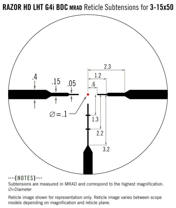 RZR-31503 Vortex Optics RAZOR® HD LHT™ 3-15X50 Riflescope 6