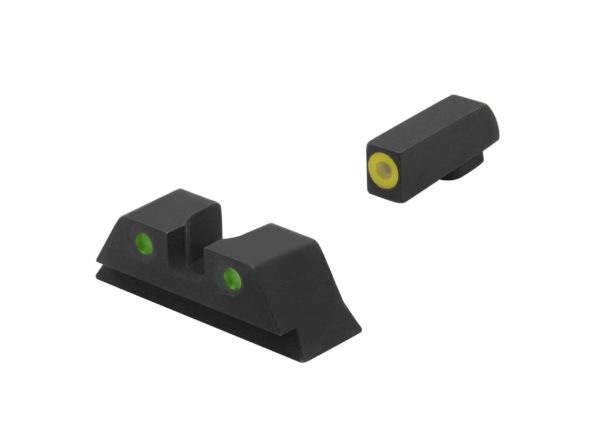 ML40224 Meprolight Mepro Hyper-Bright™ G/Y/O Night Sight for HVS Glock 9/357SIG/40/45GAP 9