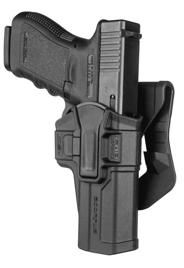 FAB Level 1 Swivel Holster for Glock 20, 21, 29, 30 (Paddle+Belt) (sc-g21sb), Black, Right Hand 1