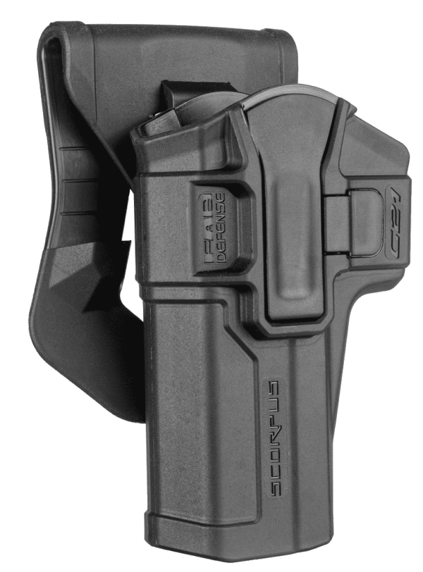 FAB Level 1 Swivel Holster for Glock 20, 21, 29, 30 (Paddle+Belt) (sc-g21sb), Black, Right Hand 3