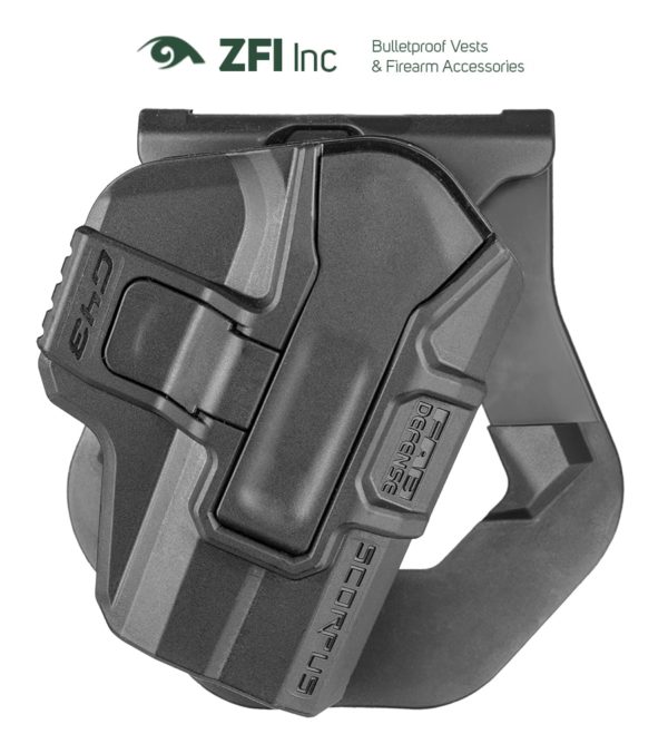 M24 Paddle G-9 SCORPUS Fab Defense Glock 9mm Level 1/2 Retention Holster - Slim Fitting Design 3