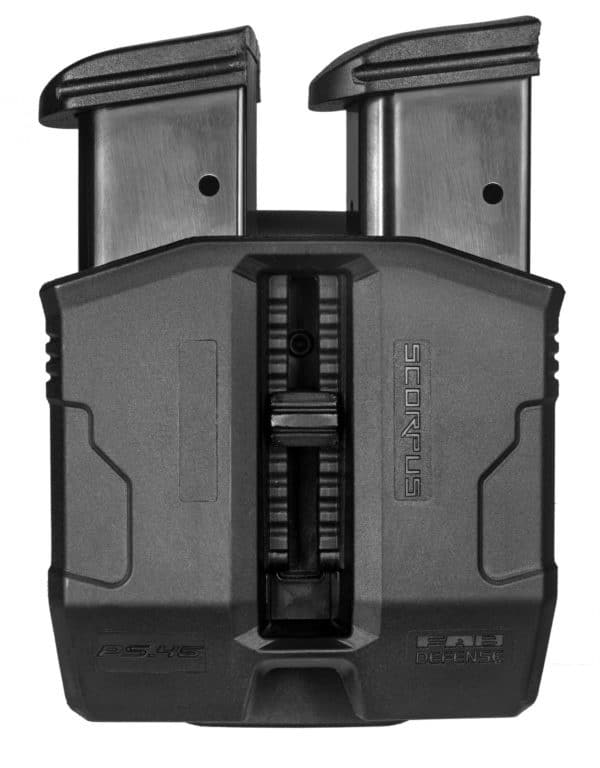 Fab Defense Double Magazine Pouch for .45 Double-Stack Steel Magazines (Paddle+Belt) - PS.45 2