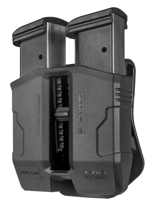 Clearance Sale! Double Magazine Pouch for .45 Double-Stack Steel Magazines (Paddle+Belt) - PS.45 1