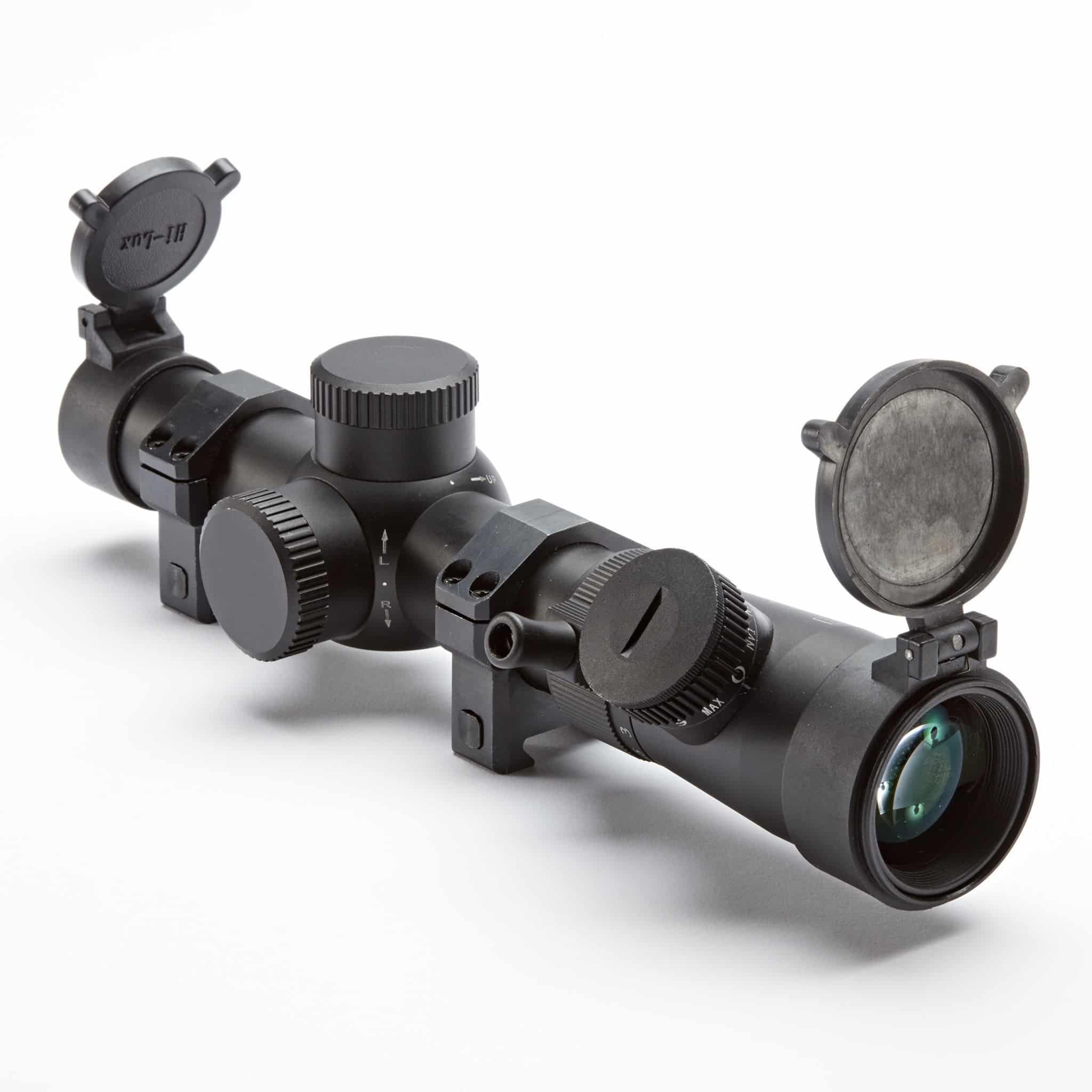 CMR4-556-R Hi-Lux Close to Medium Range 1X-4X Riflescope w/ 1MOA Center Dot & ...