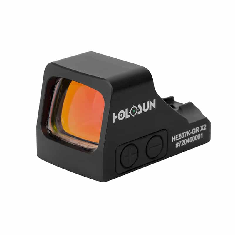 Holosun HE507K-GR X2 Green Dot Miniature Reflex Sight With Solar Panel