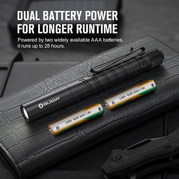 Olight I3T Plus 250 Lumens EDC Pocket Slim Flashlight with 2xAAA Batteries and a PMMA Optic Lens 4