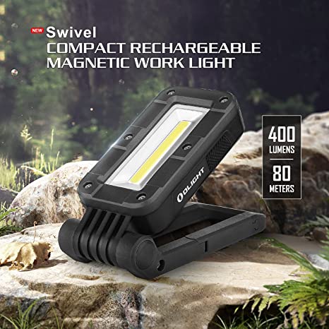 Olight Swivel 400 Lumens LED Compact Rechargeable Magnetic COB Light 5
