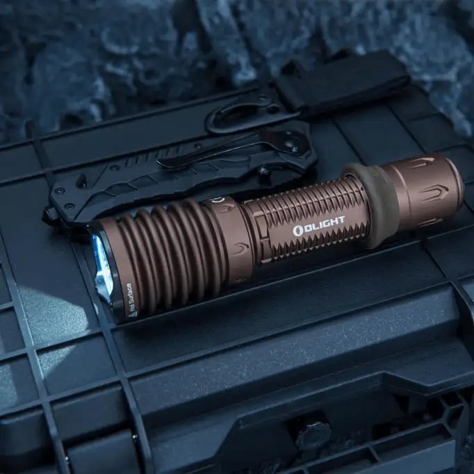 Olight Warrior X 3 Tactical Rechargeable LED Flashlight with Glass Breaker  Ring, 2500 Max Lumens