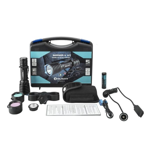 Olight Warrior X Turbo Rechargeable LED Flashlight Kit 2