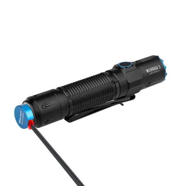 To be discontinued from 2022-5-1 - Olight Warrior 3 2300 Lumens Dual Switches Tactical Flashlight, Powered by Customized Battery (Warrior 3-BLK) 3