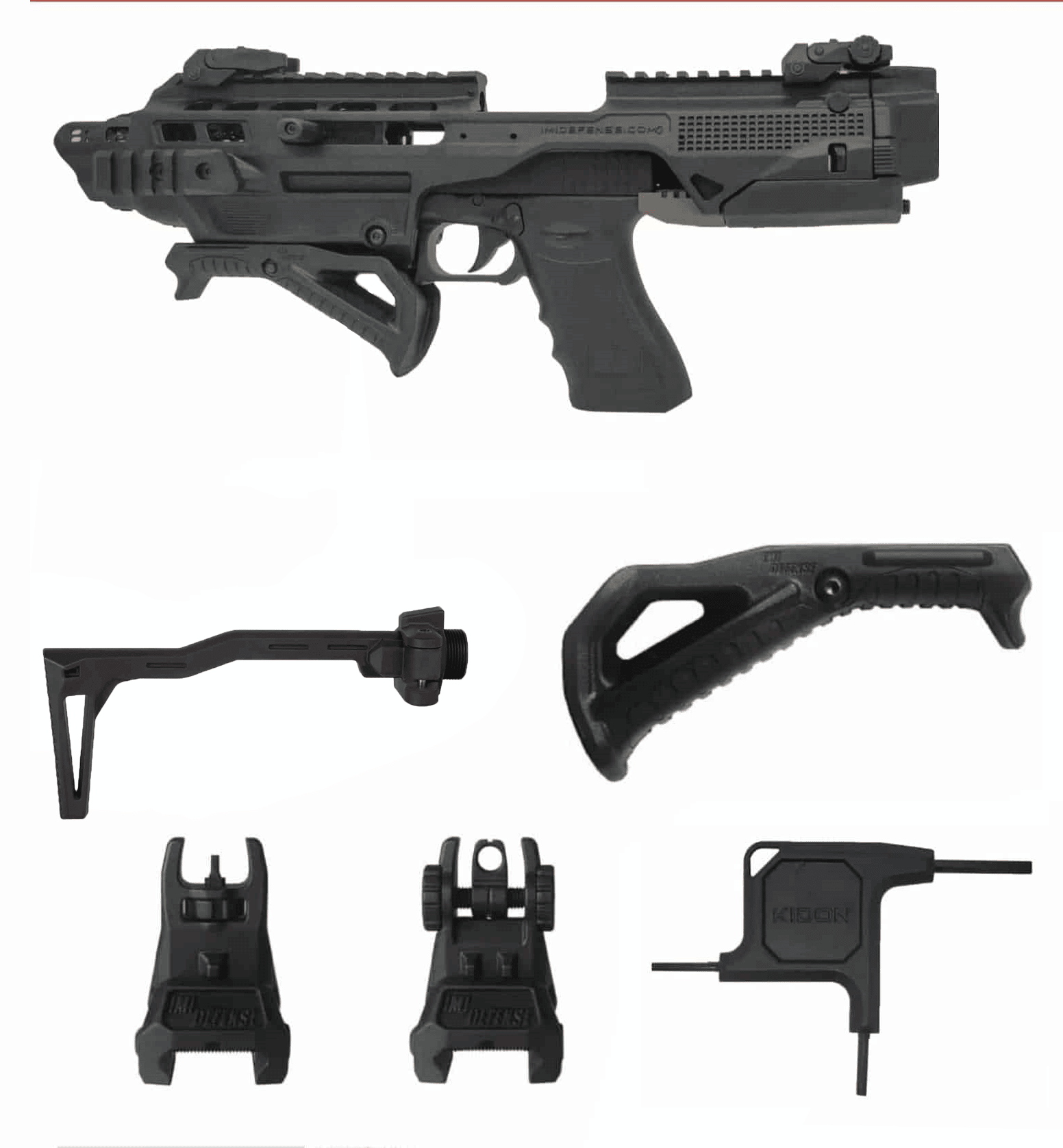 IMI Black KIDON PDW Conversion Kit for Glock 30/31/32/36/38/45-img-0