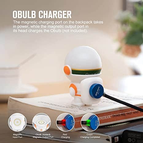 Olight Obuddy Astronaut-like Charging Base Compatible with Obulb Series with Integrated MCC Port (Obuddy-Astro Orange) 2