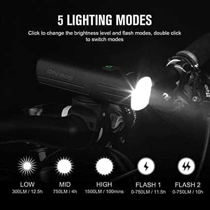 Olight RN 1500 Rechargeable Bike Headlights 1500 Lumens 4