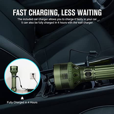 OLIGHT X9R Marauder 25000 Lumen Six High Performance LED Super Bright Rechargeable Flashlight (OD Green) 2