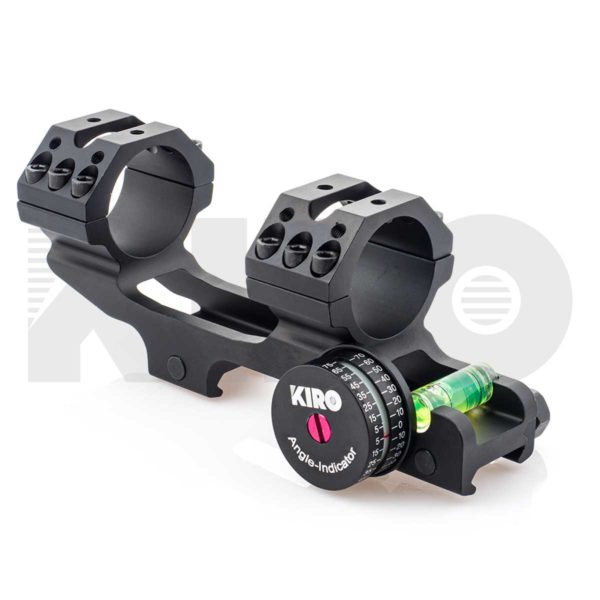 KIRO C301 - Cantilever 30mm / 1 inch Scope Mount with Bubble level and Angle Adapter 1